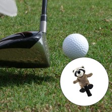 Perfk Golf Club Headcover Protector Sleve Yumuşak Ahşap Sürücü Kafa Kapağı Golfçü Rakun