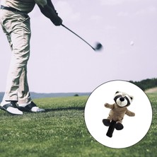 Perfk Golf Club Headcover Protector Sleve Yumuşak Ahşap Sürücü Kafa Kapağı Golfçü Rakun