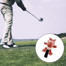 Perfk Golf Club Headcover Protector Sleve Yumuşak Ahşap Sürücü Kafa Kapağı Golfçü Kırmızı Hippopotamus