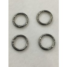 Karan Tuhafiye Çanta Halkası Yuvarlak Yaylı Klips 2 cm 4 Lü Set