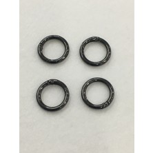 Karan Tuhafiye Çanta Halkası Yuvarlak Yaylı Klips 2 cm 4 Lü Set