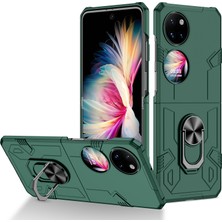 Eabhulie Huawei P50 Pocket Telefon Kılıfı - Yeşil (Yurt Dışından)