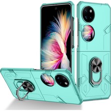 Eabhulie Huawei P50 Pocket Telefon Kılıfı - Mavi (Yurt Dışından)