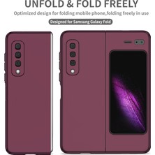 Eabhulie Samsung Galaxy Fold 2019 Telefon Kılıfı - Koyu Kırmızı (Yurt Dışından)