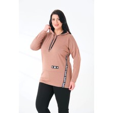 Lady Majestic Kapüşonlu Büyük Beden Sweatshirt