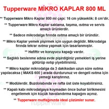 Tupperware Mikro Kap 800 ml Mikrodalga Saklama Beslenme Kabı Hsgl