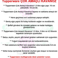 Tupperware Çok Amaçlı Kavanoz 1.5 Lt Taşıma Saklama Kabı Hsgl