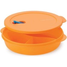 Tupperware Bölmeli Mikrodalga Fırın Isıtma Kabı 1.4 Lt Mikro Tabak Hsgl