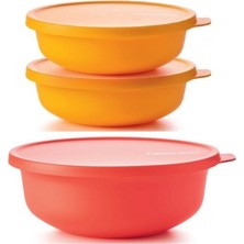 Tupperware Aloha 3'lü Saklama Servis Kabı 1 Lt-2 x 450 ml