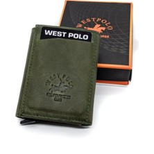 WEST POLO CÜZDAN Hakiki Deri Unisex Mekanizmalı Cüzdan Kartlık