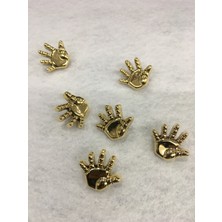 Karan Tuhafiye Metalize Bebek Düğmesi 6 Adet 1,5 cm