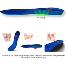 Blue Gel - Memory Foam, Darbe Emici, Ark Desteği, İş Ayakkabıları İçin Yumuşak İç Tabanlık