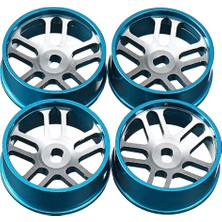 Dynwave Wltoys Için 4 Parçalı Metal Tekerlek Seti K969 K979 K989 1/128 Rc Araba Mavisi (Yurt Dışından)