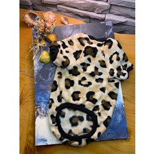 Ulaş Tekstil Leopar Desenli Polar Sweatshirt Köpek Kıyafeti & Elbisesi