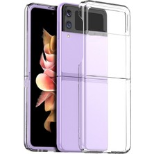 CoverZone Galaxy Z Flip 4 ile Uyumlu Kılıf Katlanabilen Şeffaf Flip 4 ile Uyumlu Wonderful Kılıf Şeffaf