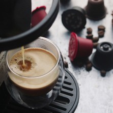 Kahve Makinesi Için Uygun Paslanmaz Çelik Kahve Kapsül Kabuğu Yeniden Kullanılabilir Dolum Kahve Tozu, 6 Adet, Siyah