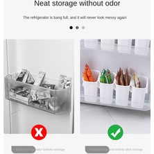 Buzdolabı Gıda Sıralama Saklama Kutusu Plastik Çok Kullanımlı Mutfak Çubuklarını Kaplar Tutucu Banyo Organizatör 4 Adet Beyaz
