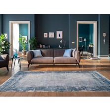 Gümüşsuyu  Ipekzade 100 11381 Yüksek Kalite Modern Mavi Salon Halısı Polllini Halı