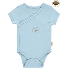 Civil Baby Bebek Organik Çıtçıtlı Badi 0-3 Ay Mavi