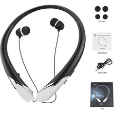 Gazechimp Bluetooth 5.0 Geri Çekilebilir Stereo Kulaklık - Siyah (Yurt Dışından)