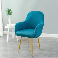 Jacquard Yemek Sandalyesi Slipcovers Yemek Odası Sandalyesi Koruyucu Gri(Yurt Dışından)