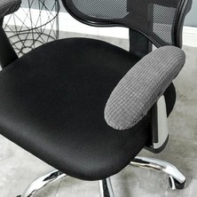 1 Çift Sandalye Kolçak Kapak Elastik Ofis Sandalyesi Dirsek Kolu Dinlenme Koruyucusu Kapak Gri