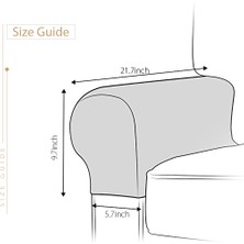 1 Çift Elastik Esnek Kanepe Kol Dayama Kolları Koltuk Slipcovers Koruyucusu Kırmızı