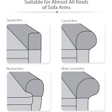 1 Çift Elastik Esnek Kanepe Kol Dayama Kolları Koltuk Slipcovers Koruyucusu Kırmızı