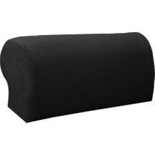 Stretch Koltuk Kapakları Sandalye Koltuk Kolu Koruyucular Koltuk Slipcovers Siyah