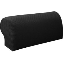 Stretch Koltuk Kapakları Sandalye Koltuk Kolu Koruyucular Koltuk Slipcovers Siyah