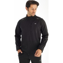 Crozwise Dalgıç Yarım Yaka - Erkek Siyah Tam Fermuarlı Spor Sweatshirt - 6040-10