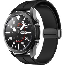 MobaxAksesuar Samsung Galaxy Watch Gear S2 3 41 42 Active 2 40 44 mm Kordon Magnetli Ayarlanır Silikon Kordon 20MM