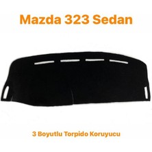LION AUTO Mazda 323 Sedan 3 Boyutlu Halı Kumaş Torpido Örtüsü