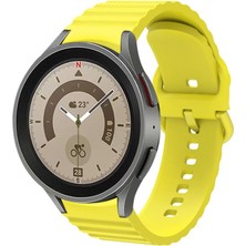 MobaxAksesuar Samsung Galaxy Watch 4 5 6 7 FE 40 40 44 Classic 42 43 46 47 mm Kordon Wave Dalgalı Silikon Kordon