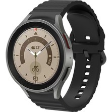 MobaxAksesuar Samsung Galaxy Watch 4 5 6 7 FE 40 40 44 Classic 42 43 46 47 mm Kordon Wave Dalgalı Silikon Kordon