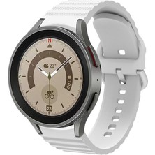 MobaxAksesuar Samsung Galaxy Watch 4 5 6 7 FE 40 40 44 Classic 42 43 46 47 mm Kordon Wave Dalgalı Silikon Kordon