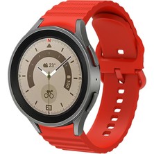 MobaxAksesuar Samsung Galaxy Watch 4 5 6 7 FE 40 40 44 Classic 42 43 46 47 mm Kordon Wave Dalgalı Silikon Kordon