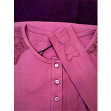 Baha Sabahlıklı  Loğusa Pijama Takımı Mor Yeni Sezon