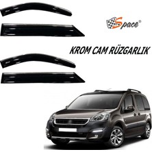 Drs Tuning Krom Cam Rüzgarlığı 1.2mm Peugeot Partner Tepe  2010-2015 2'li / CARU462