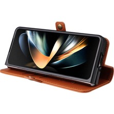 Cool-M Samsung Galaxy Z Fold 4 Için Telefon Kılıfı - Kahverengi (Yurt Dışından)