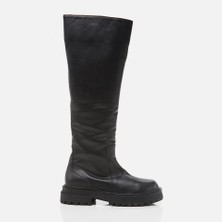 Hotiç 01CIH243620A100 Hakiki Deri Siyah Kadın Çizme