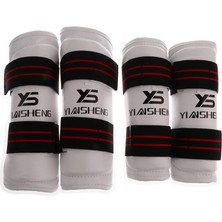 Strade Store Shin Instep Dirsek Pedleri Mma Bacak / Kol Muhafızları Muay Thai Kick Boks Koruyucusu Xl Beyaz (Yurt Dışından)