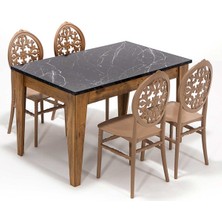 Avrupa / Venüs Mutfak Masa Takımı 1 Masa 4 Sandalye - Cappucino