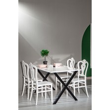 Matrix Maxima Beyaz / Carisma Mutfak Masa Takımı - Beyaz