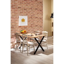 Matrix Maxima Açık Ceviz - Miray Mutfak Masa Takımı - Cappucino