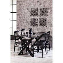 Matrix Maxima (Bendir) - Miray Mutfak Masa Takımı - Siyah