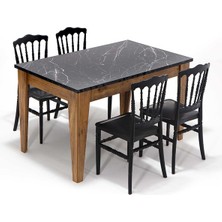 Avrupa / Miray Mutfak Masa Takımı 1 Masa 4 Sandalye - Siyah