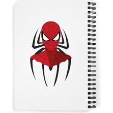 Zeron Tasarım Spidermen Baskılı Spiralli Ahşap Kapaklı Defter 15 x 20 cm DFT1112