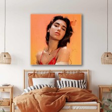 SML Tablo Dua Lipa Ünlü Şarkıcı Portre Kanvas Tablo