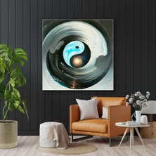 SML Tablo Ying Yang Hava Su Denge Kanvas Tablo
